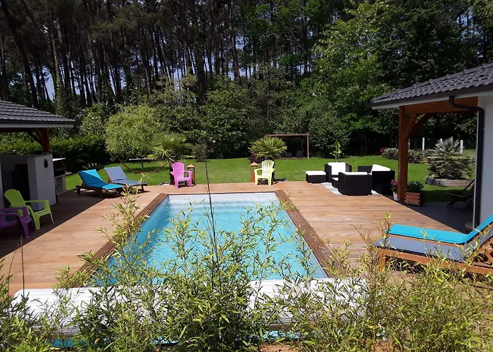 فندق مبيت وإفطار D'hotes Les Iris A Sur Le Bassin D'arcachon ميوس